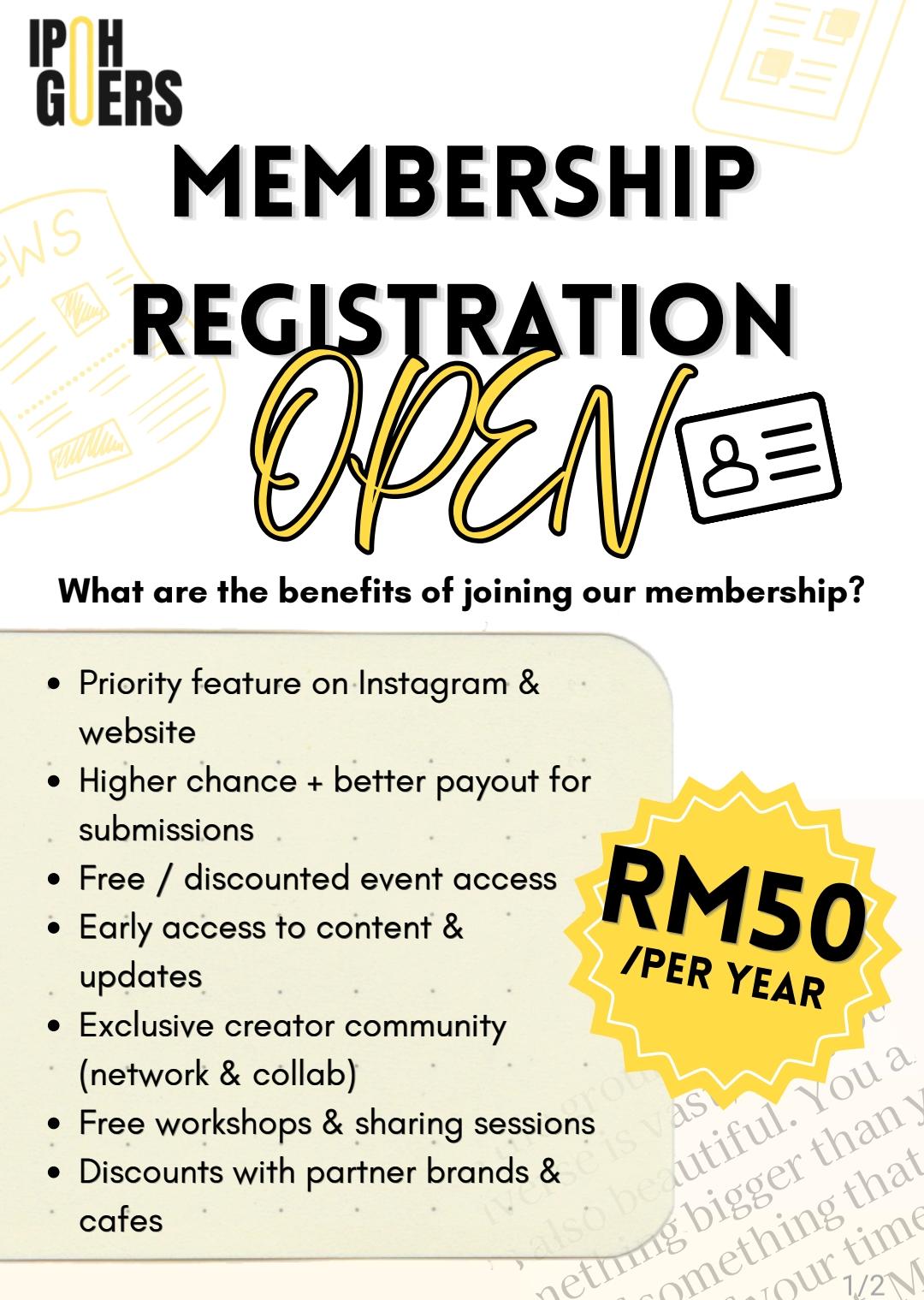 IpohGoers Membership Benefits